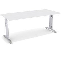 Flex R Electric Electric Height Adjustable Rectangular Desk 1800x800x640-840mm White on Productcaster.