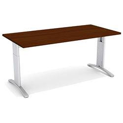 Flex R Electric Electric Height Adjustable Rectangular Desk 1600x800x640-840mm Walnut on Productcaster.