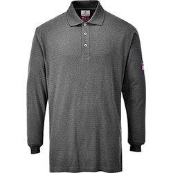 Portwest FR10 FR Antistatic Polo Shirt Grey Small on Productcaster.