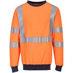 Portwest FR703 Flame Resistant RIS Sweatshirt Orange Medium on Productcaster.