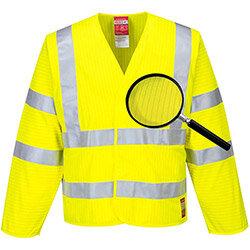 Portwest FR85 FR Hi-Vis Antistatic Jacket Yellow L/XL , HuntOffice.ie on Productcaster.