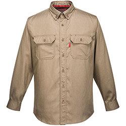 Portwest FR89 Bizflame Shirt 88/12 Khaki Large on Productcaster.