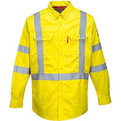 Portwest FR95 Hi-Vis Bizflame Shirt 88/12 Yellow Large , HuntOffice.ie on Productcaster.