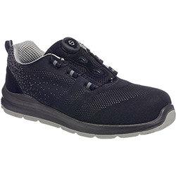 Portwest FT08 Wire Lace Safety Trainers S1P Black & Grey Size EU 47 on Productcaster.