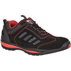 Portwest FW34 Lusum Safety Trainers Red Size EU 43/UK 9 on Productcaster.