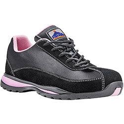 Portwest FW39 Steelite Women's Safety Trainers Black & Pink Size EU 40/UK 6.5 , HuntOffice.ie on Productcaster.