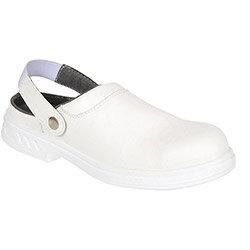 Portwest FW82 Slip-On Safety Clogs White Size EU 36/UK 3 on Productcaster.