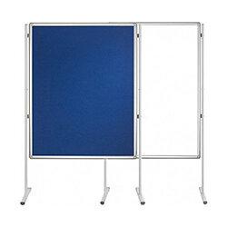 Double Sided Felt Notice Board Blue & Whiteboard 1200 x 1800mm Feet are not Included , HuntOffice.ie on Productcaster.