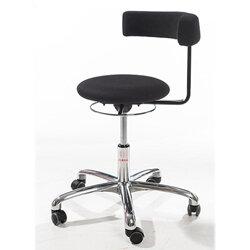 Saturn Ergonomic Stool With 360° Swivel Back-Arm Rest Imitation Leather Black H490 - 680mm on Productcaster.