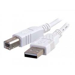 C2G - USB cable - USB (M) to USB Type B (M) - USB 2.0 - 3 m - white on Productcaster.