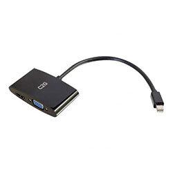 C2G 8in Mini DisplayPort Male to HDMI or VGA Female Adapter Converter - Black - Video adapter - DisplayPort / HDMI / VGA - Mini DisplayPort (M) to DB- on Productcaster.