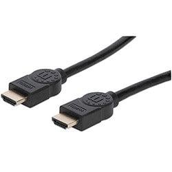 Manhattan HDMI Cable with Ethernet, 4K@60Hz (Premium High Speed), 1m, Male to Male, Black, Equivalent to Startech HDMM1MP, Ultra HD 4k x 2k, Fully  on Productcaster.