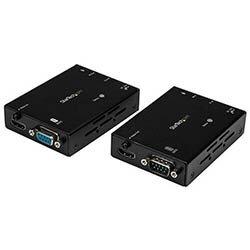 StarTech.com HDMI over CAT5 Extender with IR and Serial - HDBaseT Extender - 4K, 4096 x 2160 pixels, AV transmitter & receiver, 100 m, Wired, Black on Productcaster.