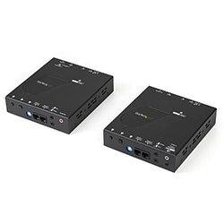 StarTech.com HDMI Over IP Extender Kit - 4K, 3840 x 2160 pixels, AV transmitter & receiver, 100 m, Black on Productcaster.