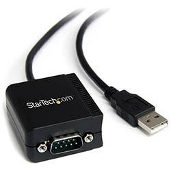 StarTech.com 1 Port FTDI USB to Serial RS232 Adapter Cable with Optical Isolation, DB-9, USB A, 2.5 m, Black on Productcaster.