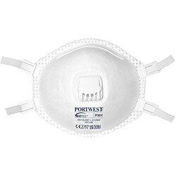 Portwest P301 FFP3 Respirator Valved (Pack of 10) White on Productcaster.