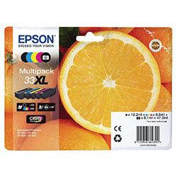 Epson Multipack 33XL Non-Tagged Ink Cartridges CMYKPhK (Pack of 5) C13T33574011 - Epson 33 XL on Productcaster.