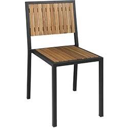 Bolero Steel & Acacia Side Chairs (Pack of 4) on Productcaster.