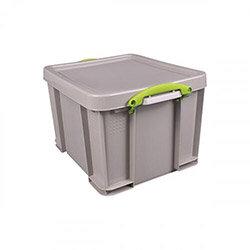 Really Useful 35L Stacking Box Recycled Grey 35RDGCB on Productcaster.