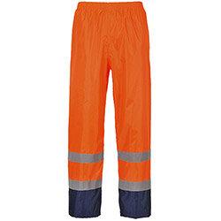 Portwest H444 Hi-Vis Classic Contrast Trousers Orange & Navy Large on Productcaster.