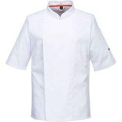 Portwest C746 Stretch Mesh Air Pro Short Sleeve Jacket White Size XL Regular Fit on Productcaster.