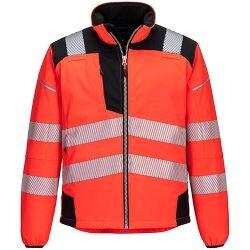 Portwest T402 PW3 Hi-Vis Softshell (3L) Red/Black Size XXXL K Fit on Productcaster.