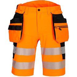 Portwest DX446 DX4 Hi-Vis Holster Pocket Shorts Orange/Black Size 34 Regular Fit on Productcaster.