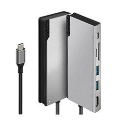 ALOGIC Ultra USB-C Dock UNI - 2 x USB-A (USB 3.0); 1 x USB-C (Data/PD 100W); 1 x SD Card Slot; 1x Micro SD Card Slot; 1 x HDMI 4K @30Hz - Space Grey on Productcaster.