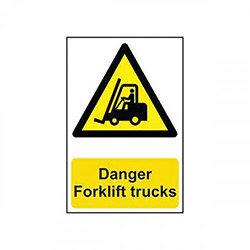 Spectrum Safety Sign Danger Forklift Trucks PVC 200x300mm 954 on Productcaster.