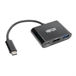 Tripp Lite U444-06N-H4UB-C USB-C to HDMI 4K Adapter with USB-A Port and PD Charging, HDCP, Black on Productcaster.