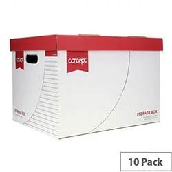 Archive Storage Boxes - 387x327x250mm, A2834359 Pack of 10 on Productcaster.