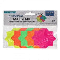 Concept Pkt.60 2.5inches Flash Stars Pack of 20 on Productcaster.