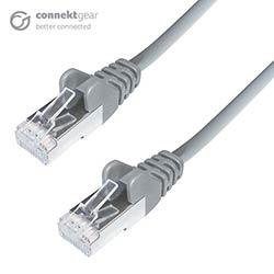 connektgear 5m RJ45 CAT6A SSTP Stranded Flush Moulded LS0H Network Cable - 26AWG - Grey on Productcaster.