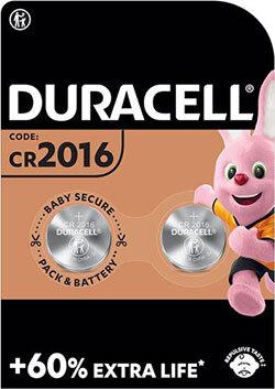 Duracell Lithium CR2016 Coin Batteries - 2-Pack, High-Performance Coin Cells on Productcaster.