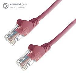 connektgear 3m RJ45 CAT5e UTP Stranded Flush Moulded Network Cable - 24AWG - Pink on Productcaster.