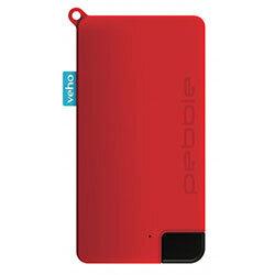 Veho Pebble Pokket 1000mAh micro size keyring Power Bank - Red on Productcaster.