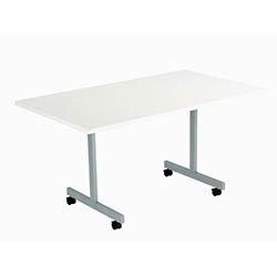 One Eighty Rectangular Tilting Table 1400 X 800 White/Silver on Productcaster.