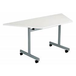 One Eighty Trapezoidal Tilting Table 1600 X 800 White/Silver on Productcaster.