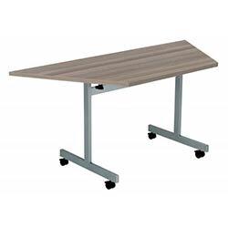 One Eighty Trapezoidal Tilting Table 1600 X 800 Grey Oak/Silver on Productcaster.