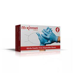 McKinnon Medical Nitrile Examination Gloves - Large, Powder-Free, Blue on Productcaster.