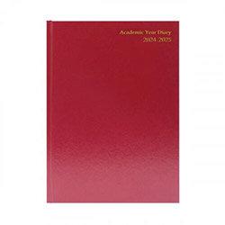 Academic Diary Week To View A4 Burgundy 2024-25 KF3A4ABG24 on Productcaster.