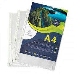 Exacompta OPAK Recycled Punched Pockets 60 micron A4 (Pack 100) 5320E on Productcaster.