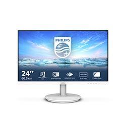 Philips V Line 241V8AW/00 LED display 60.5 cm (23.8") 1920 x 1080 pixels Full HD LCD White on Productcaster.