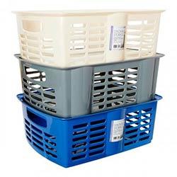 Premier Universal Home Stackable Storage - 3 Assorted Colours, Practical Storage Bins on Productcaster.