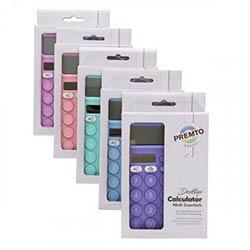 Premto Pastel Desktop Calculator - Assorted Colours - Practical Office Tool on Productcaster.