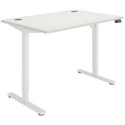 Core Sit Stand Desk 1200 x 800 Arctic White Top and white frame on Productcaster.