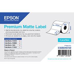 Epson Premium Matte Label - 102mm x 51mm - 2310 labels - White, Matte - For Epson Printers on Productcaster.