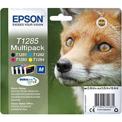 Epson Fox Multipack 4-colours T1285 DURABrite Ultra Ink, Pigment-based ink, 5.9 ml, 5.8 ml, 1 pc(s), Multi pack , HuntOffice.ie on Productcaster.