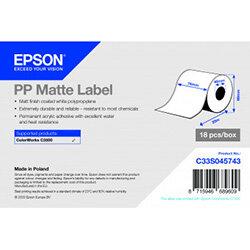 Epson C33S045743, Continuous label, Polypropylene (PP), Acrylic, Permanent, Matte, 7.6 cm on Productcaster.