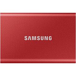 Samsung Portable SSD T7, 2000GB, USB Type-C, 3.2 Gen 2 (3.1 Gen 2), 1050 MB/s, Password protection, Red , HuntOffice.ie on Productcaster.